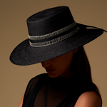 Mia - Hat - Artesano Handcrafted Toquilla Straw Hats Black