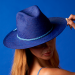 Trieste - Hat - Artesano Handcrafted Toquilla Straw Hats Blue