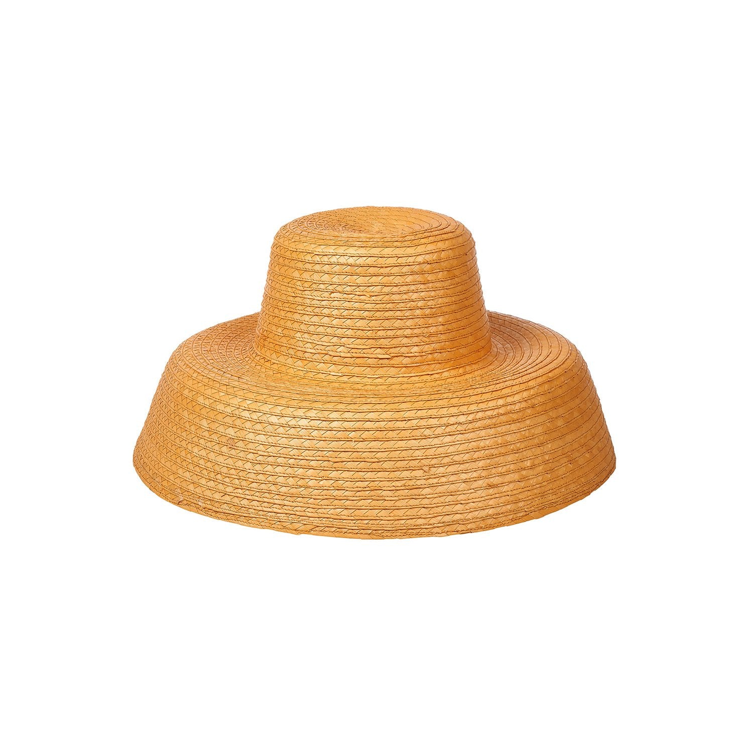 Woven straw sun hat made from natural mocora straw, perfect for sunny days in Bali