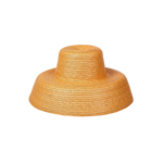 Woven straw sun hat made from natural mocora straw, perfect for sunny days in Bali