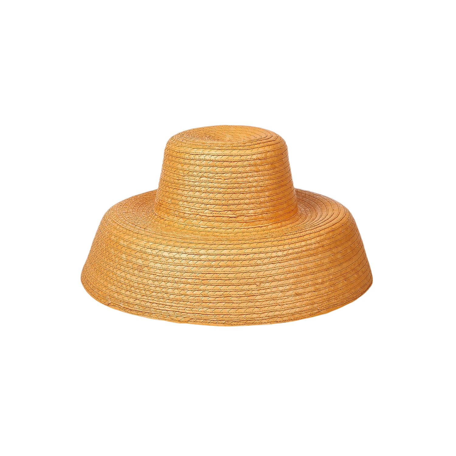 Woven straw sun hat made from natural mocora straw, perfect for sunny days in Bali