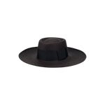 Dark brown Ibiza Wide Brim hat made from toquilla straw with a stylish black band