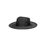 Black woven boater hat from Ravenna, a genuine Panama hat ethically handcrafted