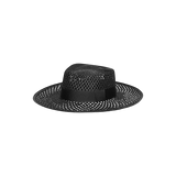 Black woven boater hat from Ravenna, a genuine Panama hat ethically handcrafted