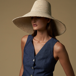 Verona Extra Wide Brim Packable Straw Sun Hat for stylish sun protection