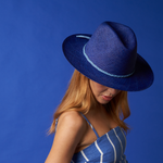 Trieste - Hat - Artesano Handcrafted Toquilla Straw Hats Blue