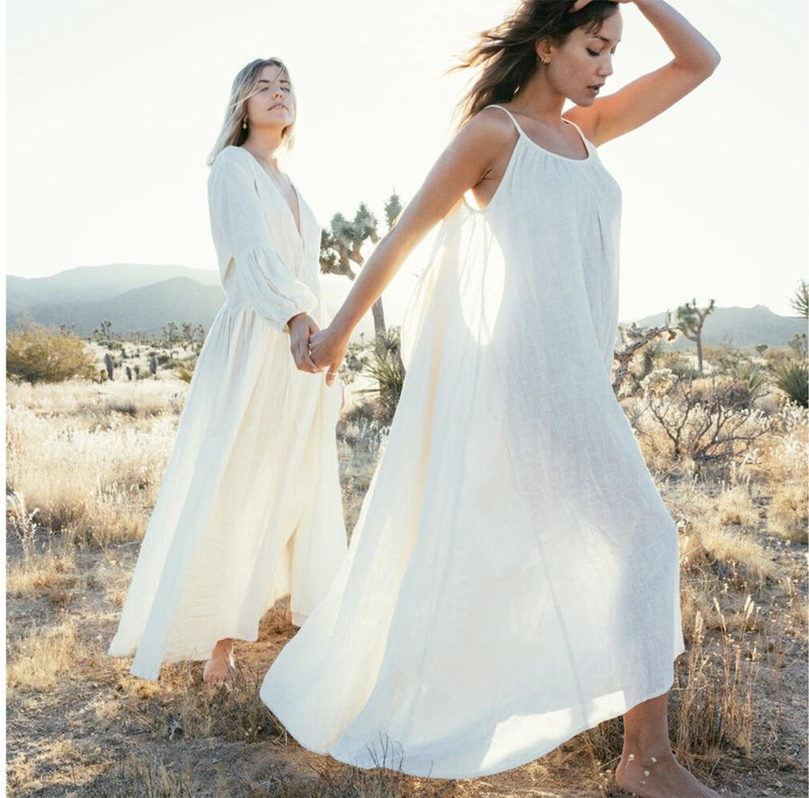 Syros Dress - Milk - Clothing - A Perfect Nomad