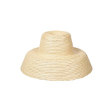 Woven straw sun hat made of natural mocora straw, perfect for sunny days in Bali