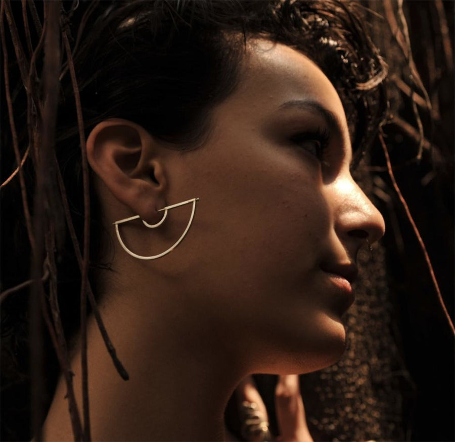 Wire Full Circle Earrings - Jewelry - Suna Bonometti