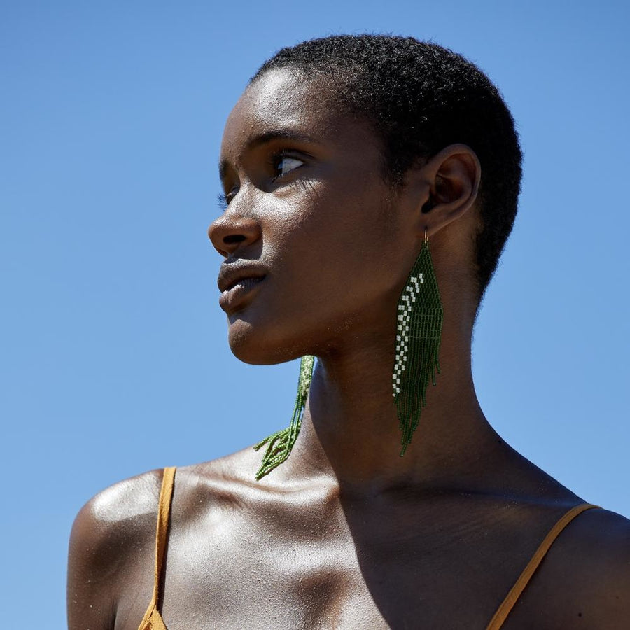 Pixel Path Earrings - Emerald - Jewelry - Alice Rise